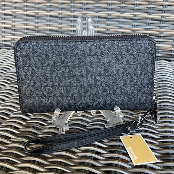 Michael Kors Jet Set Travel Large Flat Multifunctional Phone Case-Wristlet-Walle - Picture 5 of 16